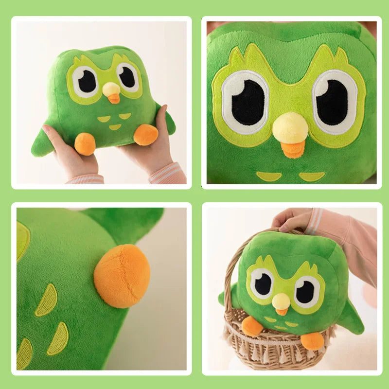 No-EN-Name-Null Adults MOVIE-TV Cute Cartoon Green Soft Chubby Owl Cotton Filling Stuffed Animals /Ages: 18 Years Old-Adults