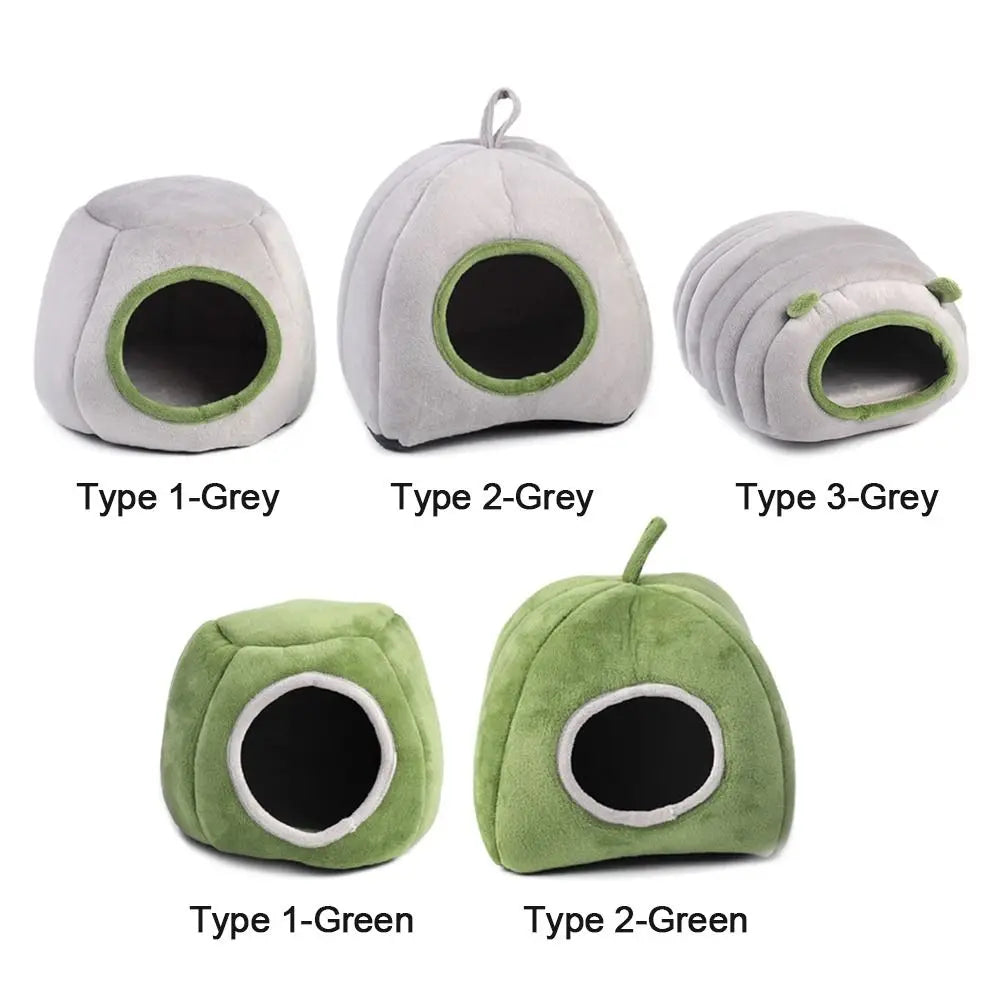 No-EN-Name-Null Moisture-Windproof Two Styles Green-Three Styles Gray Cotton-Flannel Soft Plush Synthetic Elastic Sponge Filling Fabric Body Pets Small Animals Habitats-Cages Anti-Skid Bottom Sleep Beds