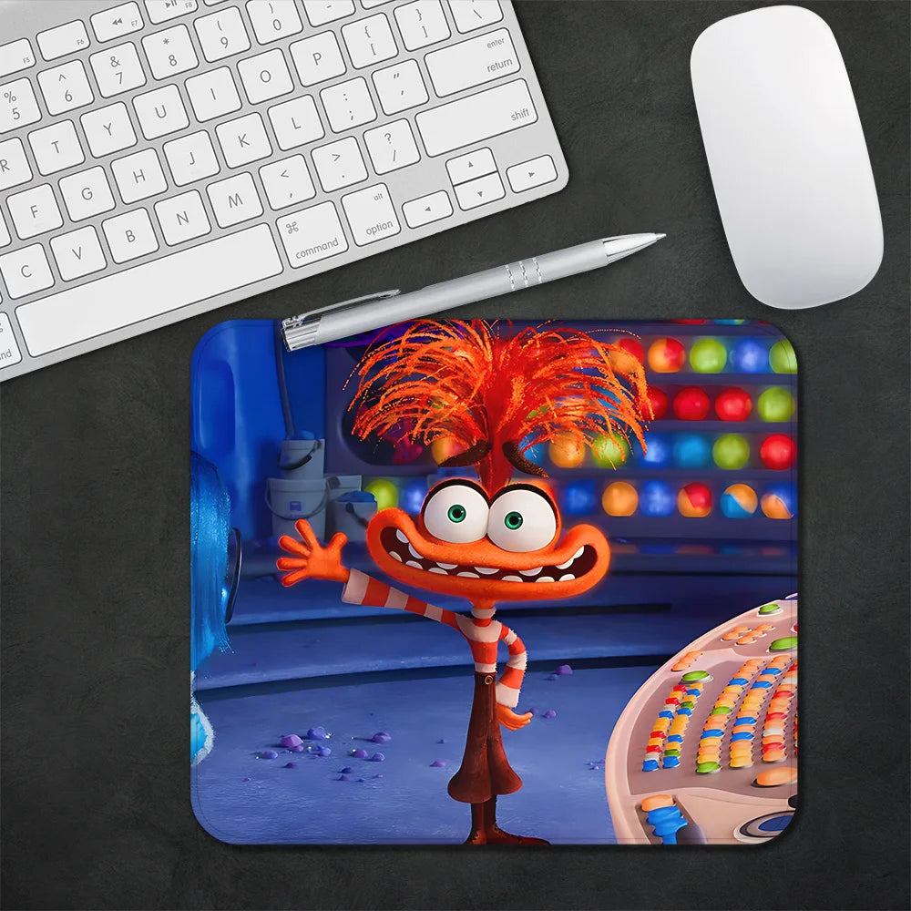 TOPTOY Cute Animated CARTOONS-INSIDE OUT 2-MOVIE-TV Themes Multicolor Rectangle Shaped Gaming Rubber Base Mouse Pads/Colors-Blue/White/Orange/Purple/Black/Multicolor/Pink