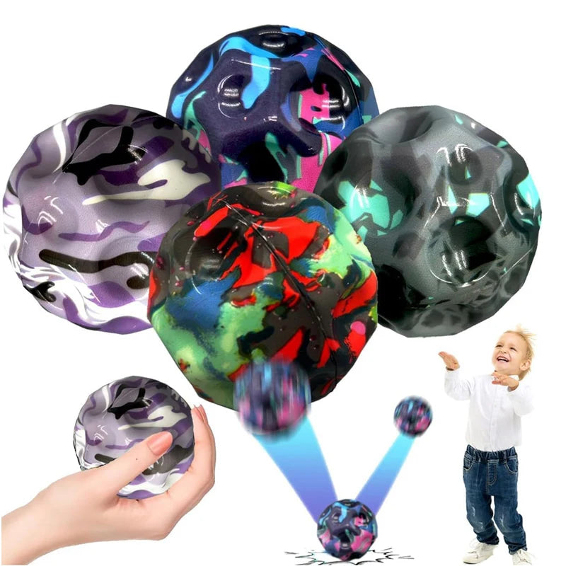 MUDDY PUDDLES Unisex Extreme Camouflage Synthetic Rubber Sports High Playground Bouncy Balls/Ages: 3-18 Years Old + Older /Colors-Multicolor/Camouflage/DON'T EAT