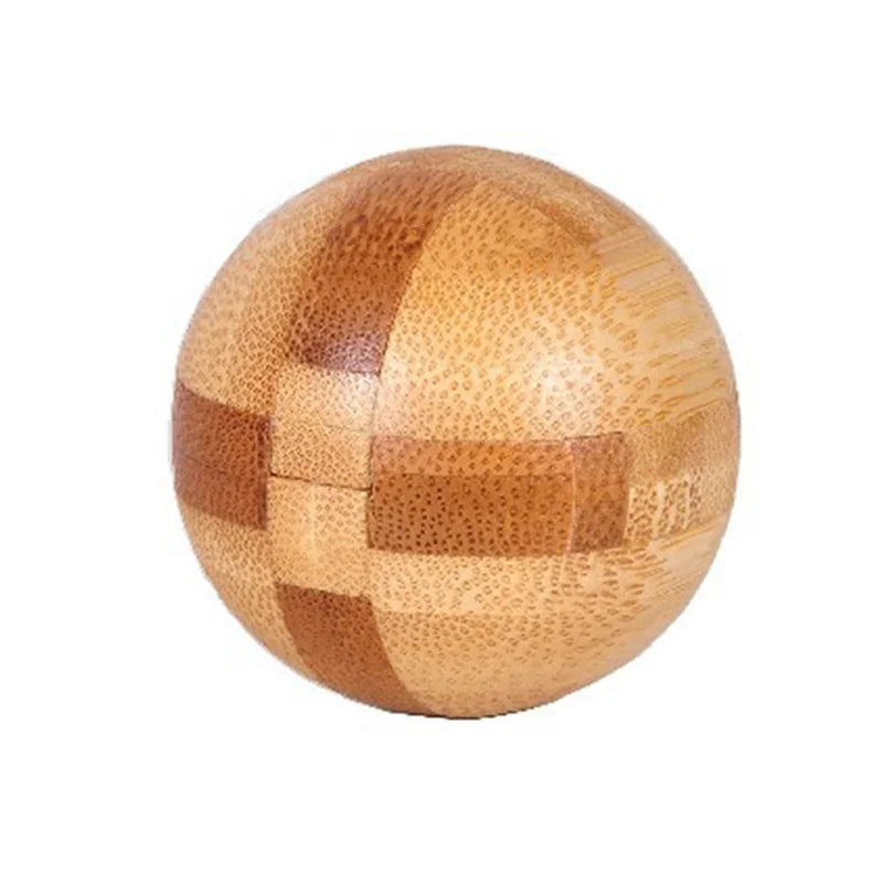 OLOEY Teens-Adults Kong Ming Lock Medium Hard Geometric Shaped 3D Disentanglement Brown-Beige Solid Bamboo Wood Brain Teaser Mechanical Puzzle Toys/Ages: 13-18 Years Old + Older/Colors-Brown/ Beige/Geometric