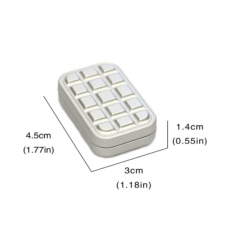 AHHLCLT Kids-Adults Rectangle All-Metal Chocolates Bar Design Magnetic EDC Fidget Slider Stress-Relief Toys/Ages : 14-18 Years Old + Older/Colors-Multicolor/Black/Silver/White/Gray