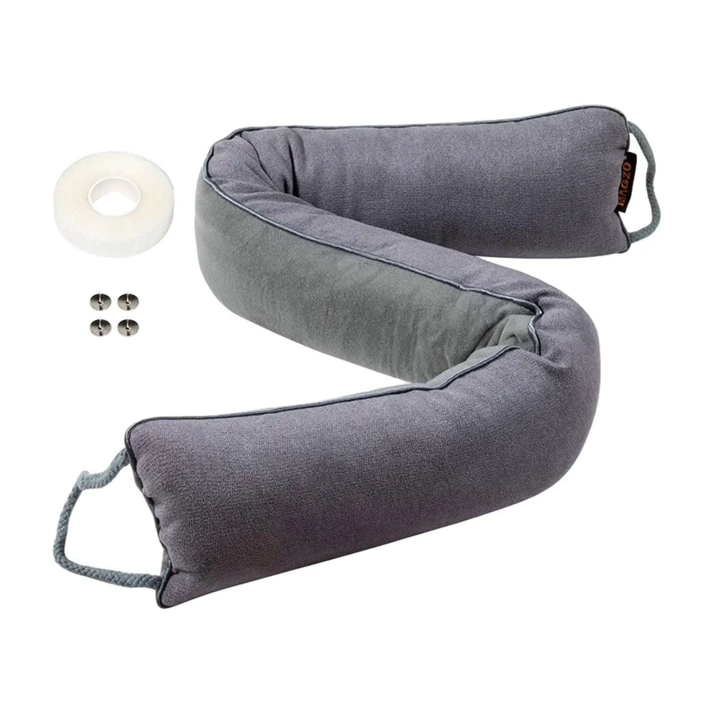 1 PCS Set Oxford Cotton Cloth Under Door Round Long Rectangle Draft Stoppers/4 PCS Pushpins/1 Roll Of Tape/Colors-Multicolor/Gray/Black/Brown/Beige