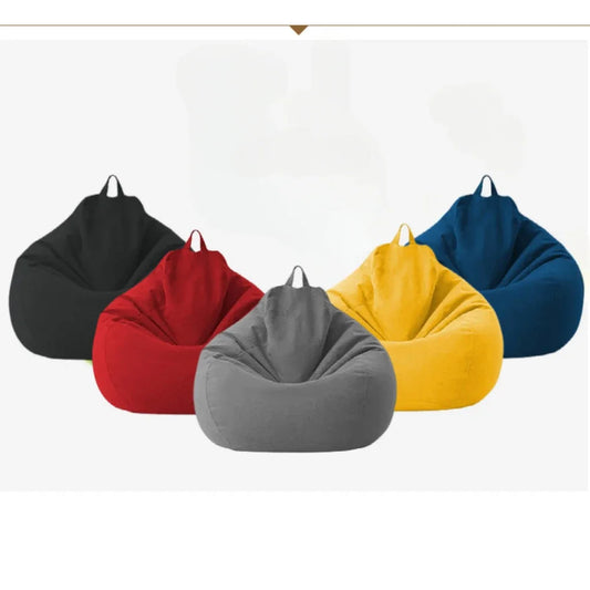 1 pcs Bean Bag Fabric COVER ONLY /Colors-Black/Gray/Red/Brown/Yellow/Blue/Size:100cm x120cm
