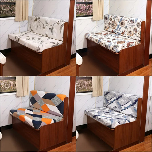 2 PCS Set Polyester Elastic Spandex RV Sofa Slipcovers/Colors-White/Blue/Gray/Floral/Multicolor