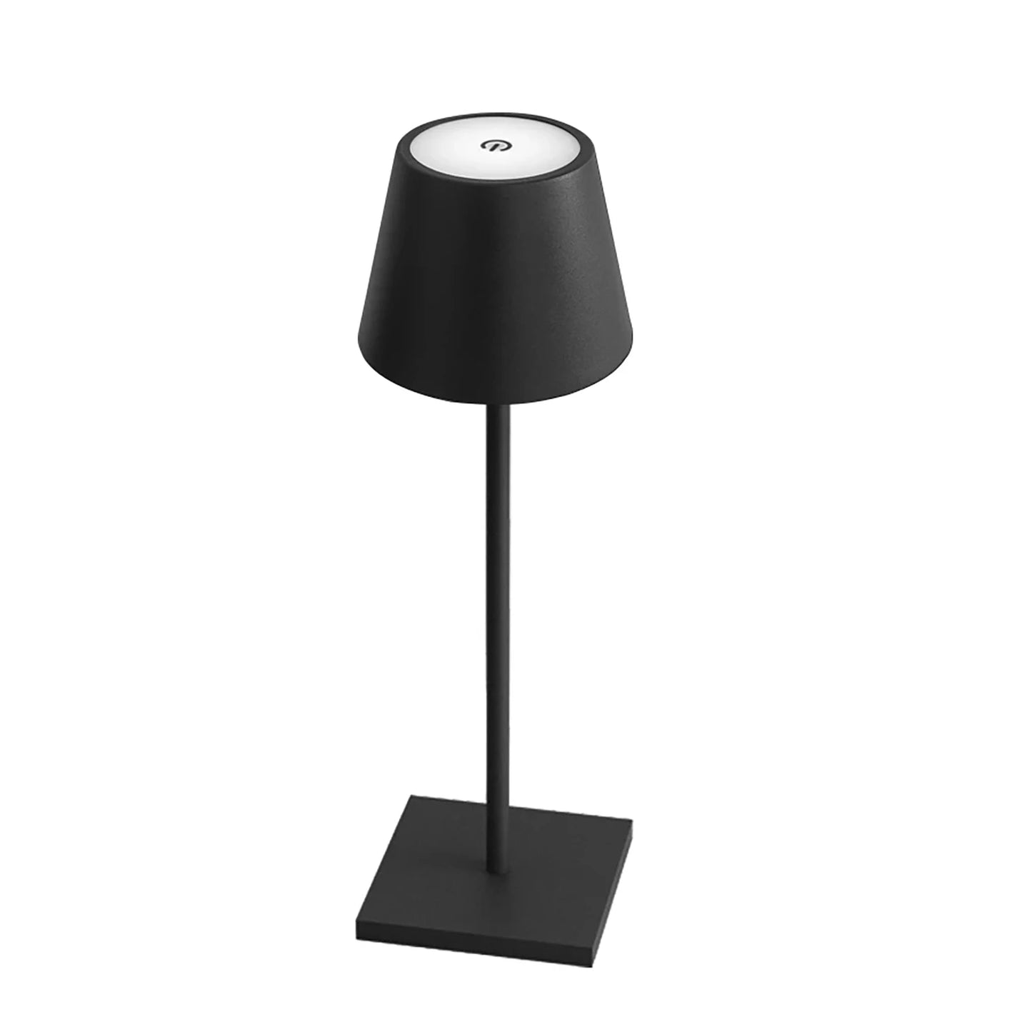 No-EN-Name-Null Modern Black-White Removable Plastic Striped Shade-Round Tubular Cylindrical Metal Square Shaped Bottom Dimmable Warm-Cool White LED 3-Level Brightness USB Rechargeable Adjustable Hose-Clip Table Desk Lamps/Colors-Black/White