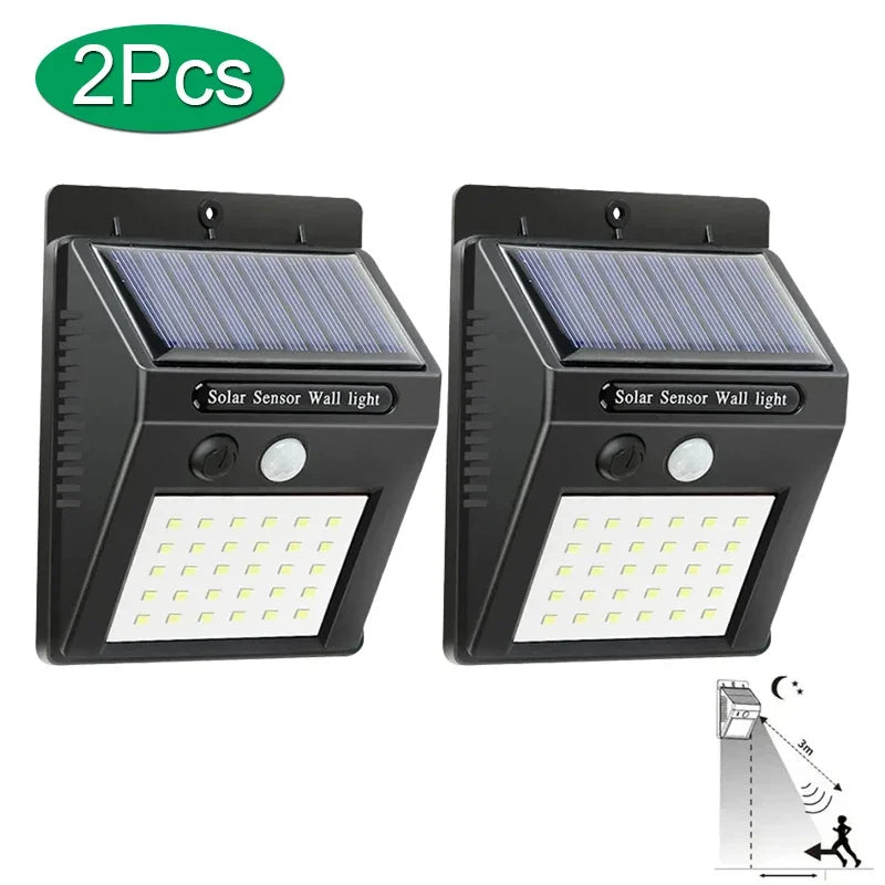 HEINAST Cool White LED Solar-Powered Black Plastic Body Dimmable 3 Light Modes Automatic Start Wireless Human Body Intelligent PIR Motion Sensor Light Waterproof Wall-Mounted Flood-Spot Lights/Colors-Black/White/Gray