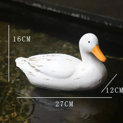 No-EN-Name-Null Outdoor White Realistic Resin White Goose Spraying Water Garden Sculptures/Colors-White/Brown/Yellow/Gray/Green/Black/Animal