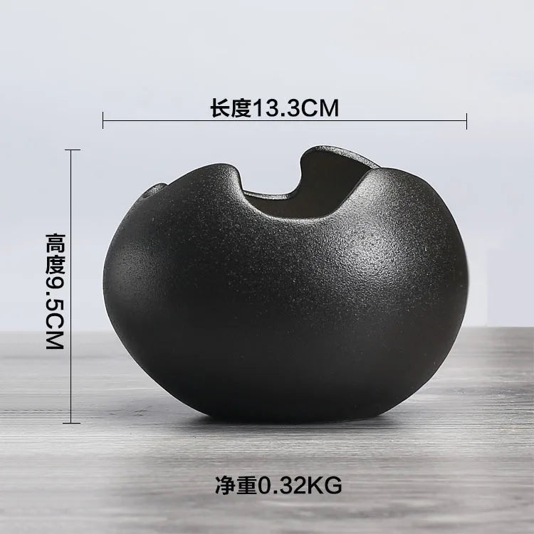 No-EN-Name-Null Indoor European Small Round Shaped White-Silver-Black Chrome Plated Finish Porcelain Ceramic Hydroponic Desktop Flower Pots