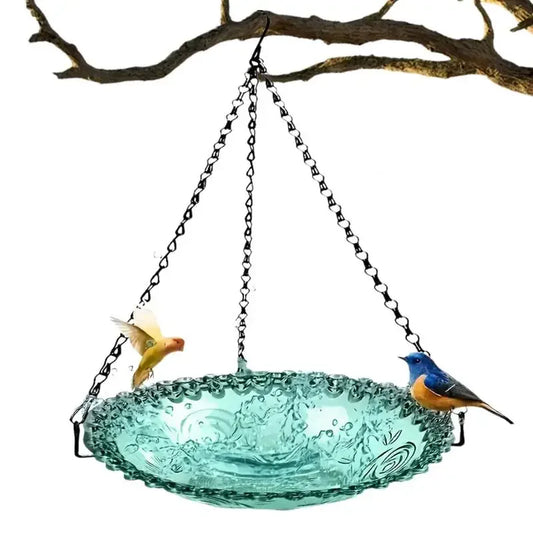 15inch Bird Baths Tub Bowl Basin Parrot Cage Hanging Bathing Box Parrot Bath Supplies Bath Room Feeders for Outdoor Patio Parrot