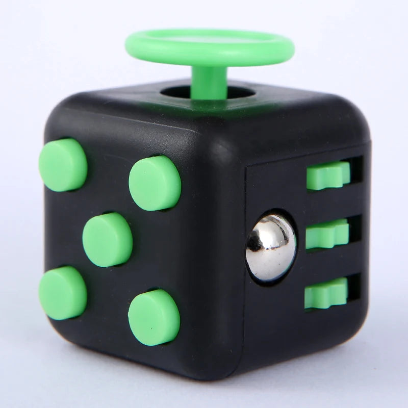 Plastic Black Dice Cube 6 Sides Textured Buttons Stress-Anxiety Relief Sensory Toys/Ages: 13-18 Years Old Adults/Colors-Black/Purple/Gray/Red/White/Multicolor