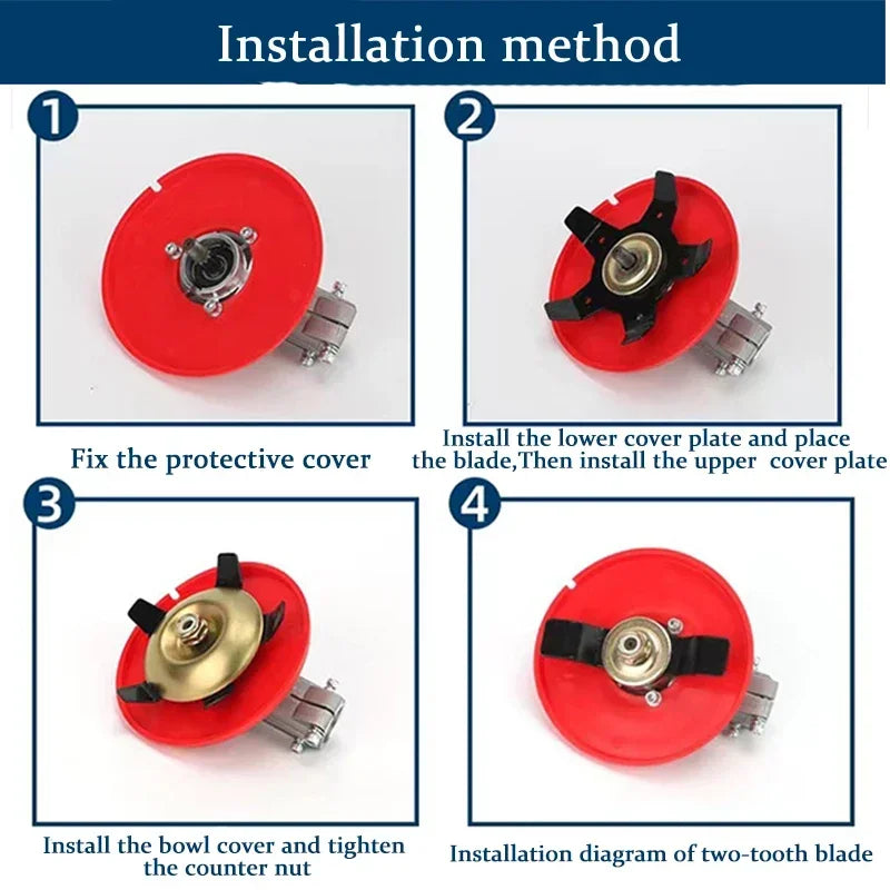 Outdoor Red Plastic Round Head Plates Black-Silver Metal Weed-Grass Trimmer Blades Accessories/Colors-Red/Black/Silver/Multicolor