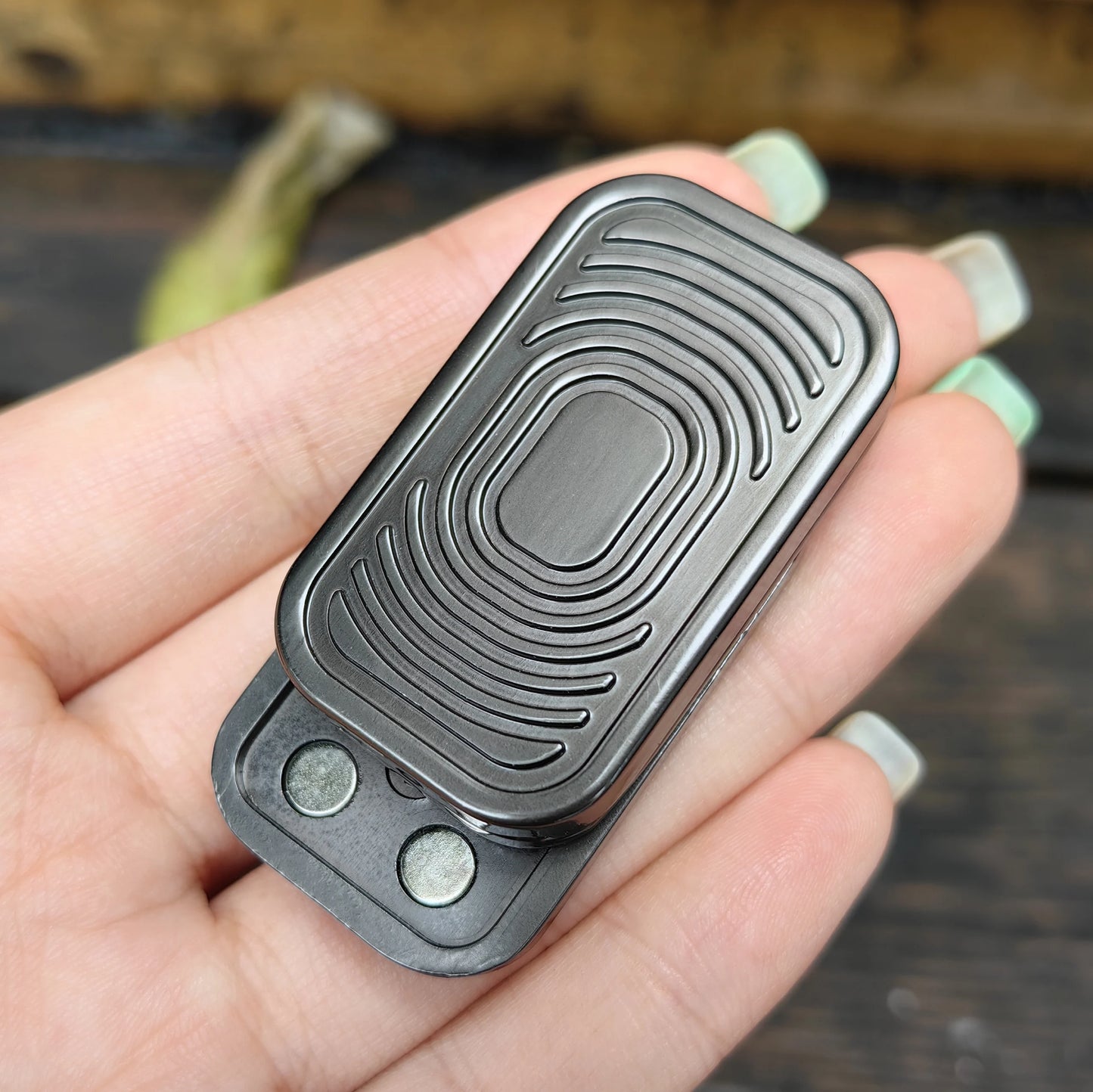 Push Card Metal Magnetic Slider EDC Fidget Toys/Ages: 14-18 Years/Older/Colors-Black/Gray/Silver