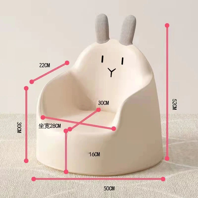 No-EN-Name-Null One Seat Built-In Plump Sponge Wrapping Around Layer Removable Cartoon Animals Mini Backrest White Fabric-Foam Armchairs Babies-Toddlers Furniture Sets/ Colors-Beige/Gray/White/Black/Ages: 6-12 Months