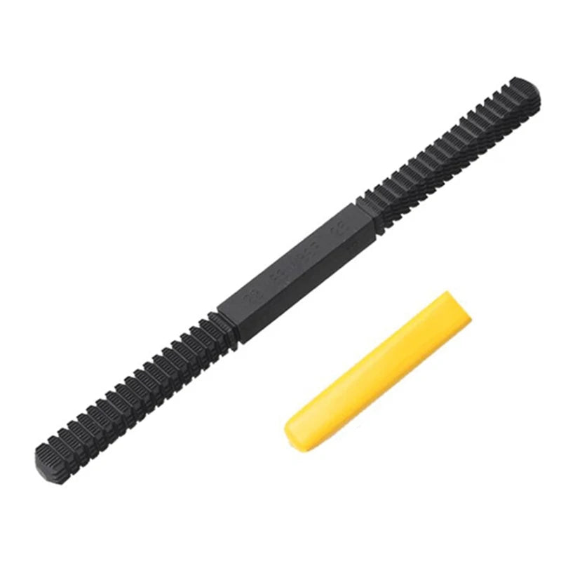 OOTDTY DIY Woodworking Mini Manuel Handheld Yellow Handle-Black Carbon Steel Thread Repair Restoration Metric-Imperial Tool FILES