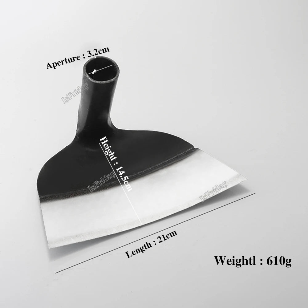 ISFRIDAY Black-Silver Manganese Steel Metal Loosening Soil-Weeding Wood-Handle Hoes