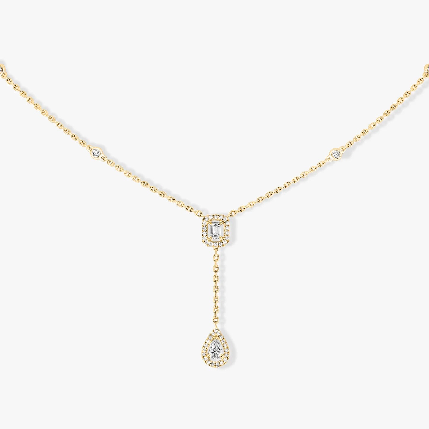 No-EN-Name-Null Adult Women Sterling Silver-Gold Plated Metal Zircon Stone Tear Drop Down Y-Shaped Clear White Diamond Fine Pendant Necklaces/Colors-Clear/White/Silver/Rose Gold/Gold/Geometric