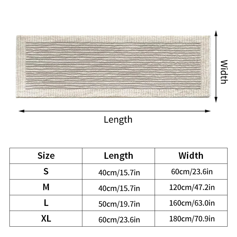 No-EN-Name-Null Modern Indoor Hypoallergenic Rectangle Shaped Persian Beige Striped Geometric Soft Fluffy Faux Cashmere Anti-Slip Bottom Fade-Resistant Non-Toxic Large Rugs/Hand Wash