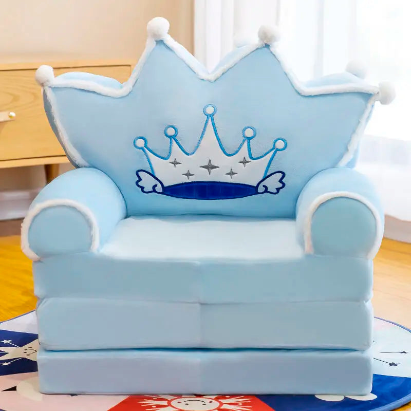 No-EN-Name-Null  Modern Kids One Seat Purple Cute Cartoon Animals-Princess Design Upholstered Padded Soft Polyester Fabric Armchairs/Colors-Purple/Red/Pink/Blue