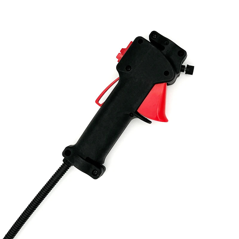 BESHONE GARDEN Plastic Black-Red Button Handle Switch Throttle Triggers Pole Saw Outdoor Power Equipment / Short Cable For High Branches For Pole Saw/Colors-Black/Red/Silver