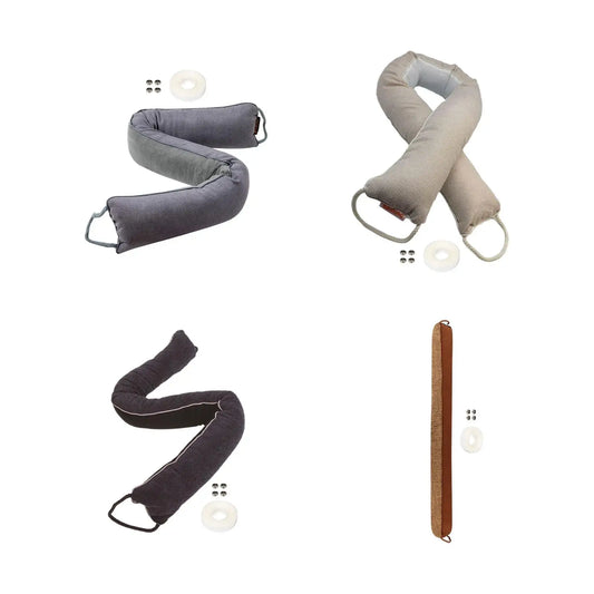 1 PCS Set Oxford Cotton Cloth Under Door Round Long Rectangle Draft Stoppers/4 PCS Pushpins/1 Roll Of Tape/Colors-Multicolor/Gray/Black/Brown/Beige