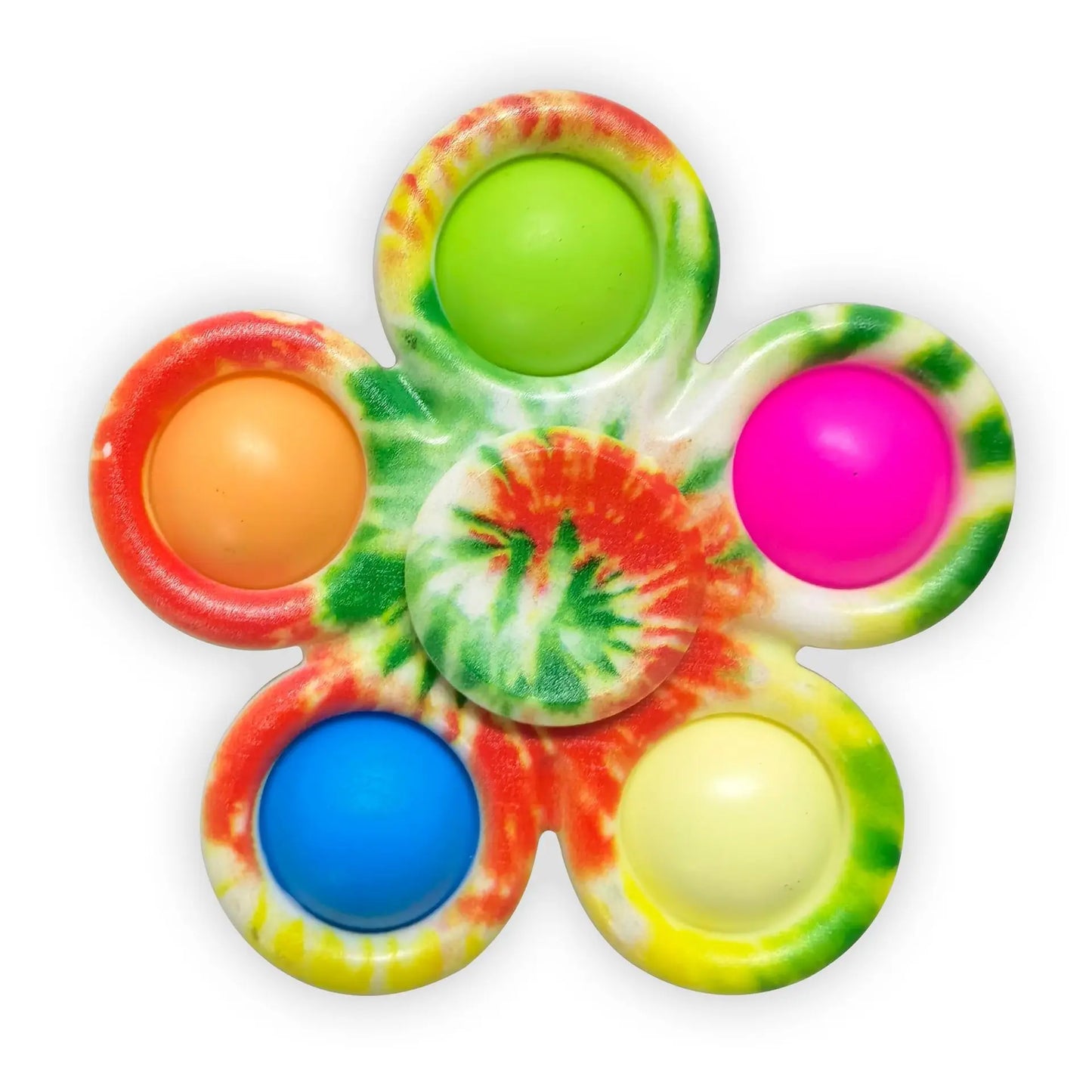 MOONBIFFY Teens-Adults Plastic Rainbow Tie-Dyed Fidget Spinner Bubble Popping Finger Toys /Ages: 13-18 Years Old/Colors-Tie-Dye/Multicolor/Dots