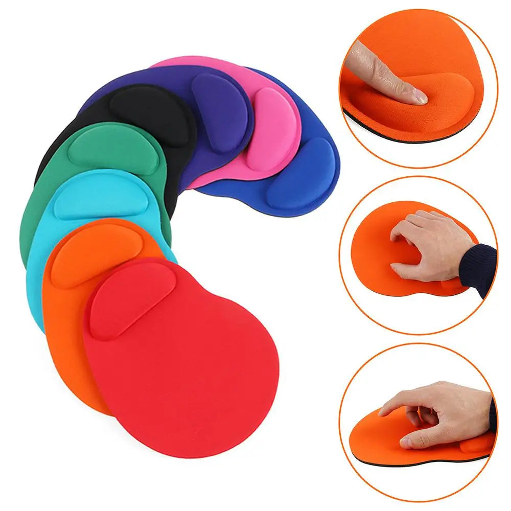 OKDEALS Customized Shapes Free-Form Soft Comfortable Leather Solid Rainbow Color Rectangle Shaped Foam Sponge Core Non-Slip Wrist Support REST Neoprene Rubber Base Gaming Mouse Pads