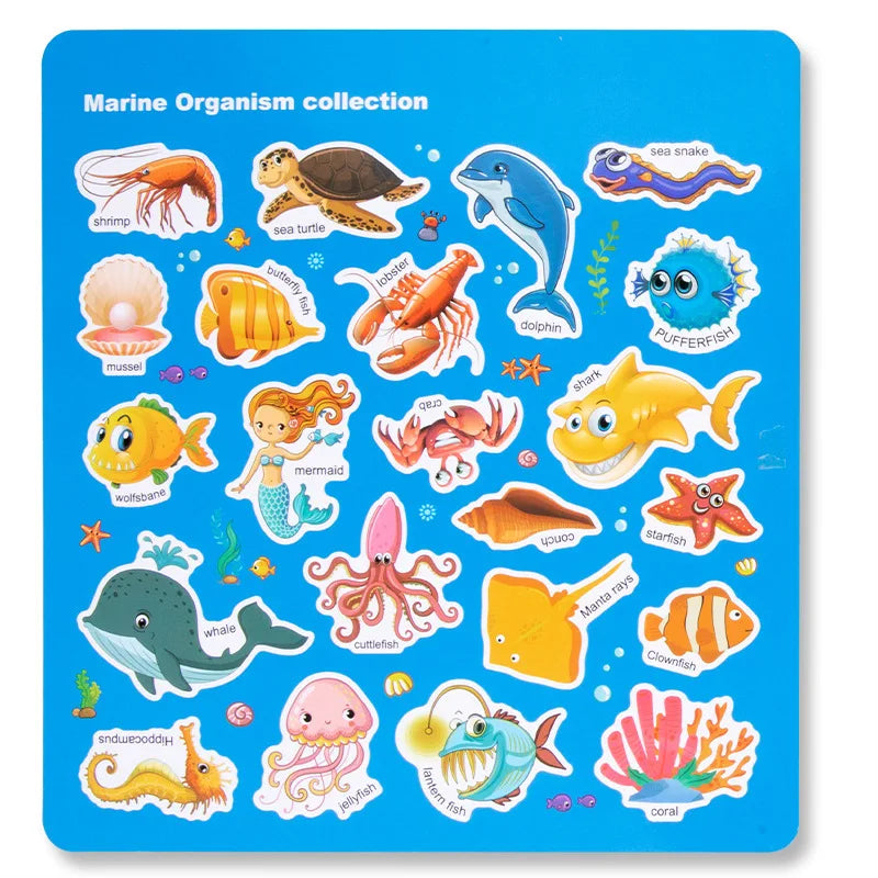 DATGO Parent-Preschool Kids Plastic-Vinyl Preschool Reusable Cartoon Copper Plate No-Tear Bubble Sticker Scene Paste Books Stickers-Sticker Machines /Ages :2 Years Old-Preschool Kids/Colors-Multicolor/Blue/Pink/Animal