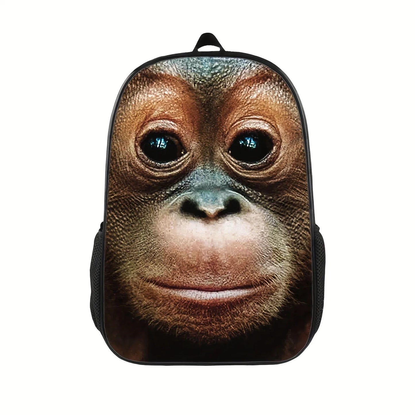 BRENDY Kids 3D Cartoon Printed Wild Animals-Cartilaginous Fish Design Zippers External Pockets Resin Mesh Softback Polyester Fabric Wide Shoulder Straps-Handle Built-In Laptop Compartment School Backpacks