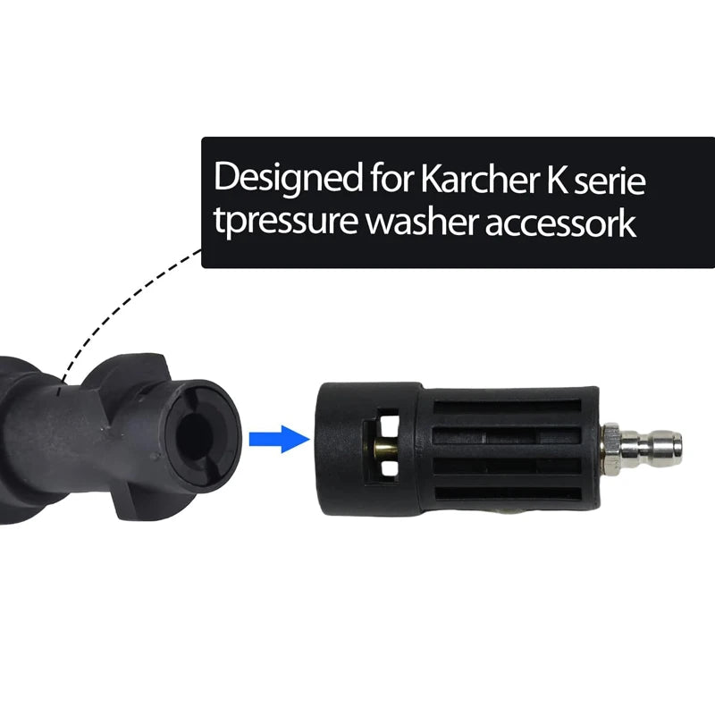 KARCHER Black Body 1/4 Inch Quick Connect Adapters To The Gun-Hose Pressure Washer Accessories/Colors-Black/Silver/Gold