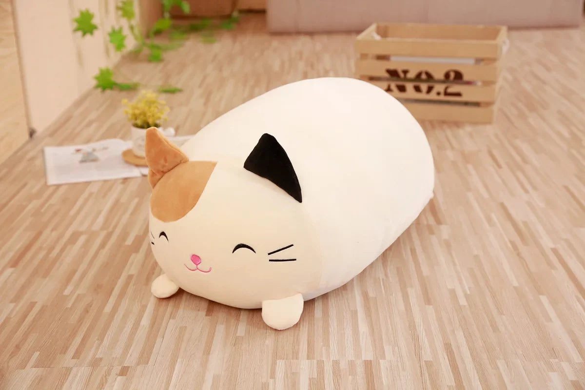 No-EN-Name-Null All Ages Modern Soft Plush Polyester-Cotton Fabric Oblong Shaped Multicolor Printed Cute Cartoon Stuffed Animals/ Colors-Multicolor/Brown/Green/Blue/White/Pink/Animals/Size: 18-28cm