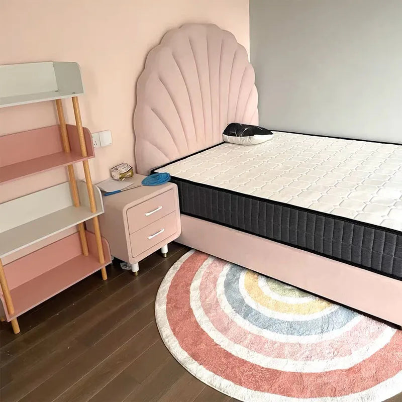 No-EN-Name-Null Indoor-Outdoor Customized Modern Cartoon Semicircle Rainbow Hand-Machine Washable Anti-Slip Bottom Wool Rugs/Colors-Rainbow/Geometric/Multicolor