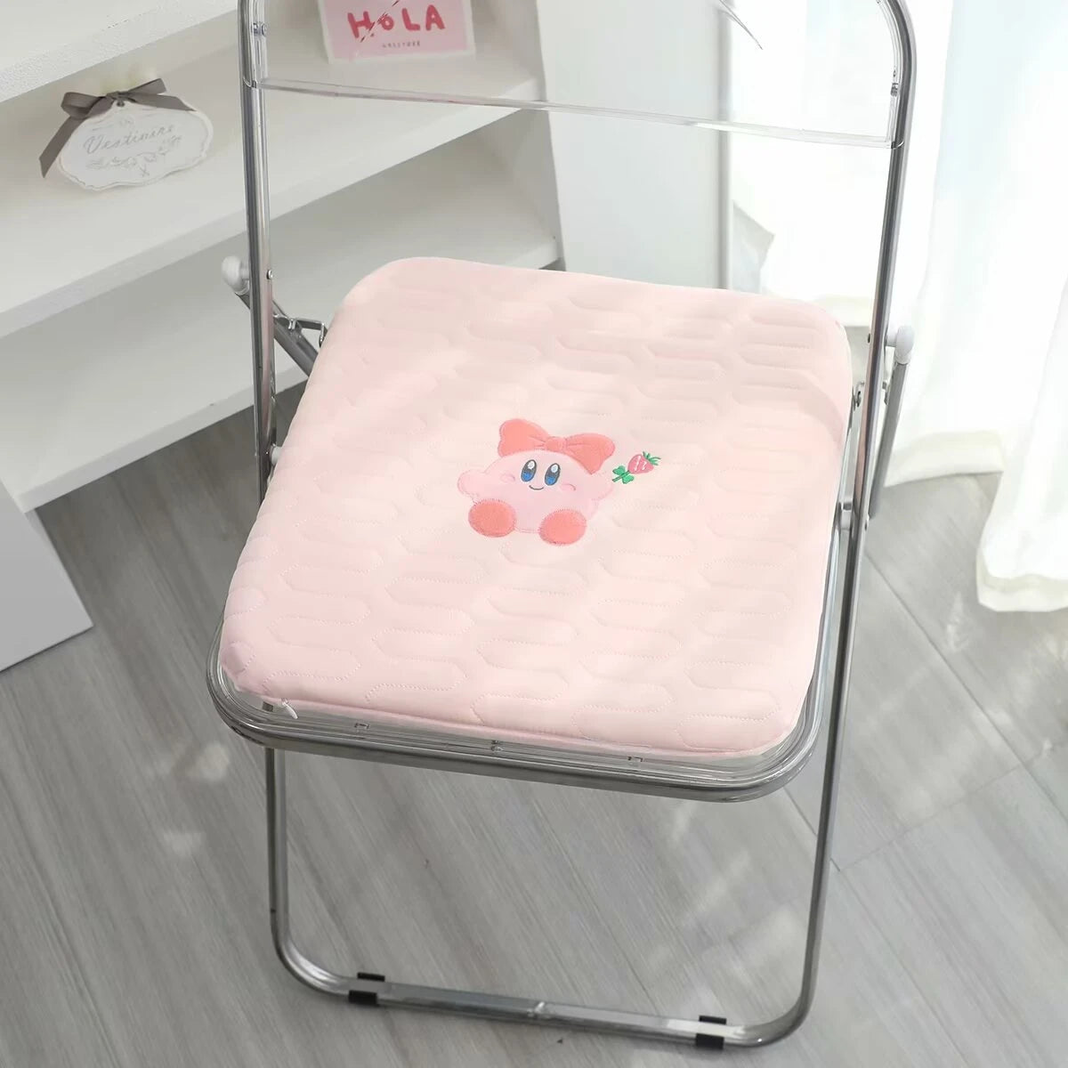 KUROMI Adult Handmade Cartoon Seat Cushion For Chairs/Light Colors-Light Blue/Light Pink/Light Peach/Light Green/Light Beige/ Light Off White/