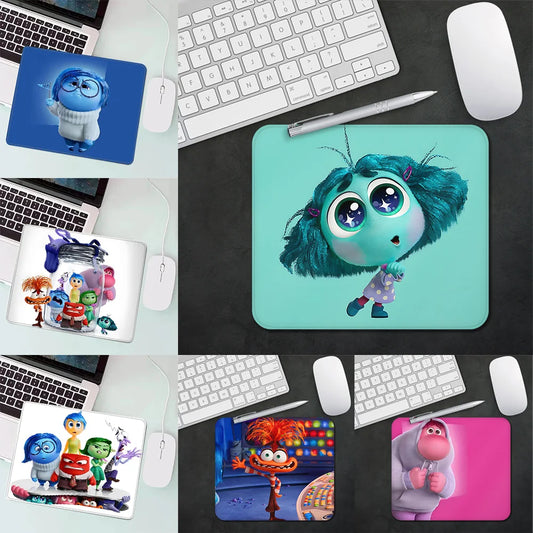 TOPTOY Cute Animated CARTOONS-INSIDE OUT 2-MOVIE-TV Themes Multicolor Rectangle Shaped Gaming Rubber Base Mouse Pads/Colors-Blue/White/Orange/Purple/Black/Multicolor/Pink