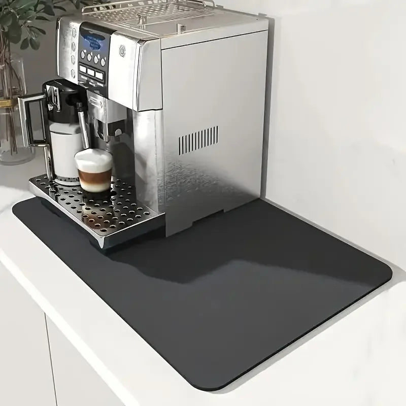 VIKAMA Kitchen Printed Heat-Proof Rapid Water Absorption Anti-Slip Rubber Bottom Waterproof Polyester Coffee Machine Mats/Colors-Blue/Black/Brown/Beige/Gray/Green/Geometric/Multicolor