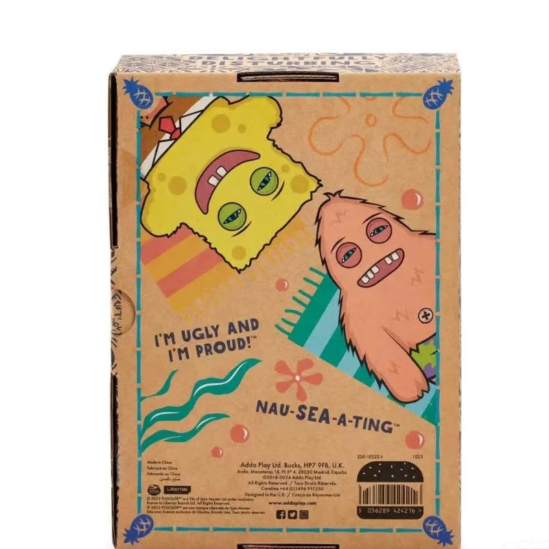MINISO Kids-Adults Multicolor Fuggler Spongebob Squarepants Funny Ugly Monsters Patrick Star Polyester Cotton Fabric Soft Plush Stuffed Animal Toys/Ages: 7-18 Years Old-Adults /Colors-Yellow/Multicolor/Pink/Brown