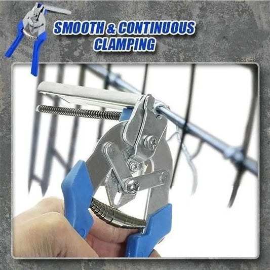 ISFRIDAY DIY Woodworking Blue Plastic Covered Handles Gray-Silver Metal Hog Ring Wire Cage Clamp Pliers /600 Nails Included
