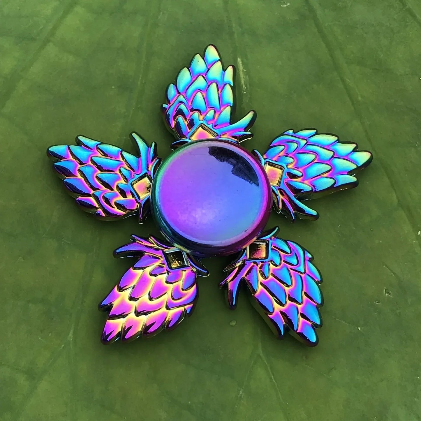 Kids Metal Purple Multicolor Round Fingertip Focus Spinners Anxiety-Stress Relief Fidget Toys/ Ages: 13-18 + Years Older