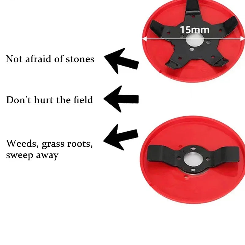 Outdoor Red Plastic Round Head Plates Black-Silver Metal Weed-Grass Trimmer Blades Accessories/Colors-Red/Black/Silver/Multicolor