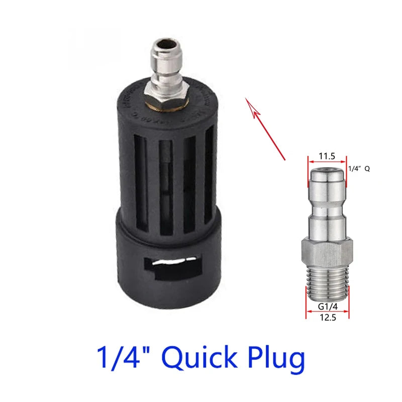 KARCHER Black Body 1/4 Inch Quick Connect Adapters To The Gun-Hose Pressure Washer Accessories/Colors-Black/Silver/Gold
