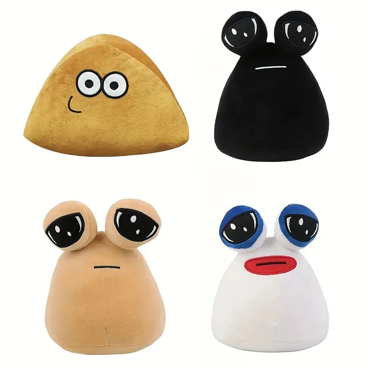 BOOKFONG Babies-Kids Brown Teardrop Shaped My Pet Alien Animal Soft Plush Synthetic Plastic Polyester Fabric Pou Cotton Stuffed Animal Toys/Ages: Newborn-12 Years Old/Colors-Black/Brown/White/Beige/Animal