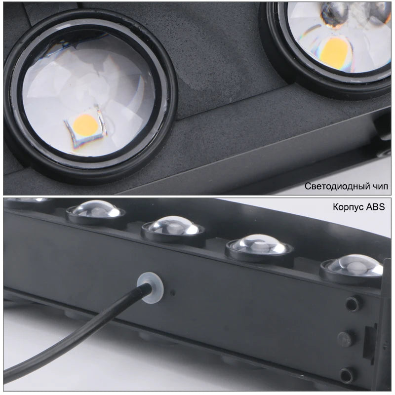 IQSCI Outdoor-Indoor Modern Waterproof Black-White Rectangle Shaped ABS Plastic Body AC-Powered Wall-Mounted Up-Down LED Lights Wall Light Fixtures