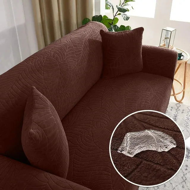 L-Shaped Jacquard Polyester Fabric Fall-Winter Elastic Stretch Sofa Covers /Colors-Gray/Beige/Geometric/Green/Red