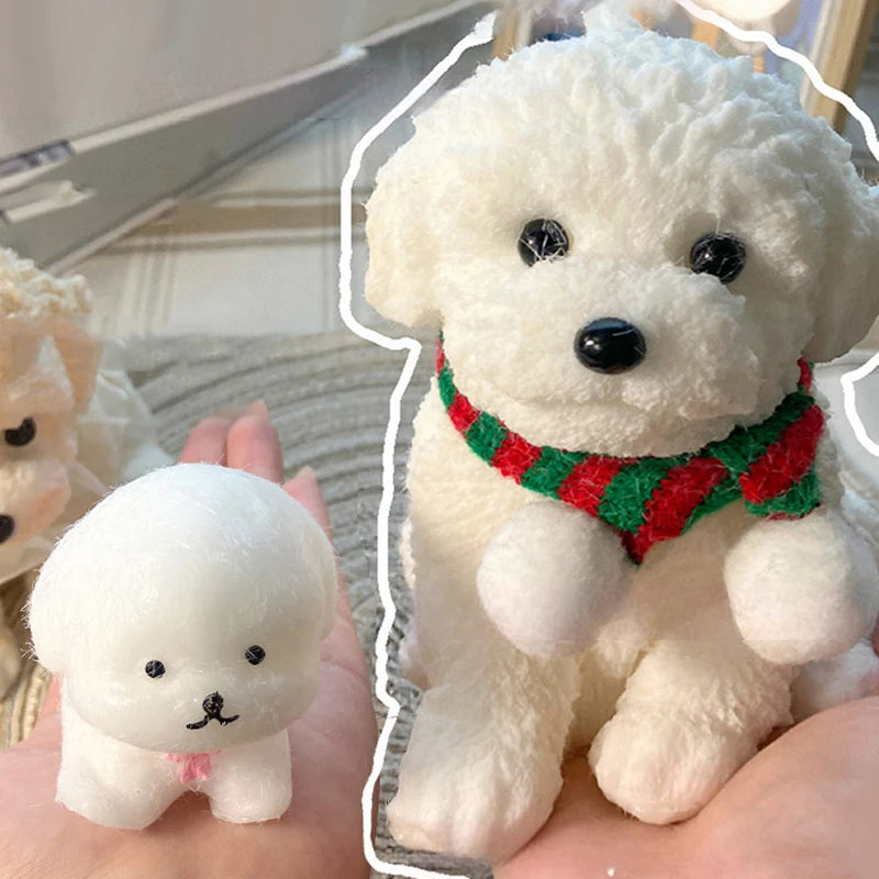 MARBIT Teens-Adults 3D TPR Synthetic Plastic Super Cute Realistic Black Puppy Animal Flexible Pinching Squeezing Stress-Anxiety Reliever Executive Toys/Ages: 13-18 Years Old-Adults