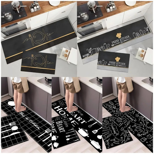 Kitchen Long-Small Rectangle Indoor Modern Hand-Machine Washable Anti-Slip Waterproof  Polyester Rugs/Colors-Blue/Gray/ Multicolor/ Black/Green/White/Geometric/Dots