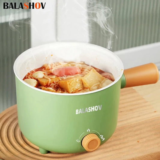 Green Non-Stick Automatic-Power Off Ceramic Stainless Steel Electric Cooker-Steamer Pots/Built-In Steam Rack/Removable Heat Insulated Handle