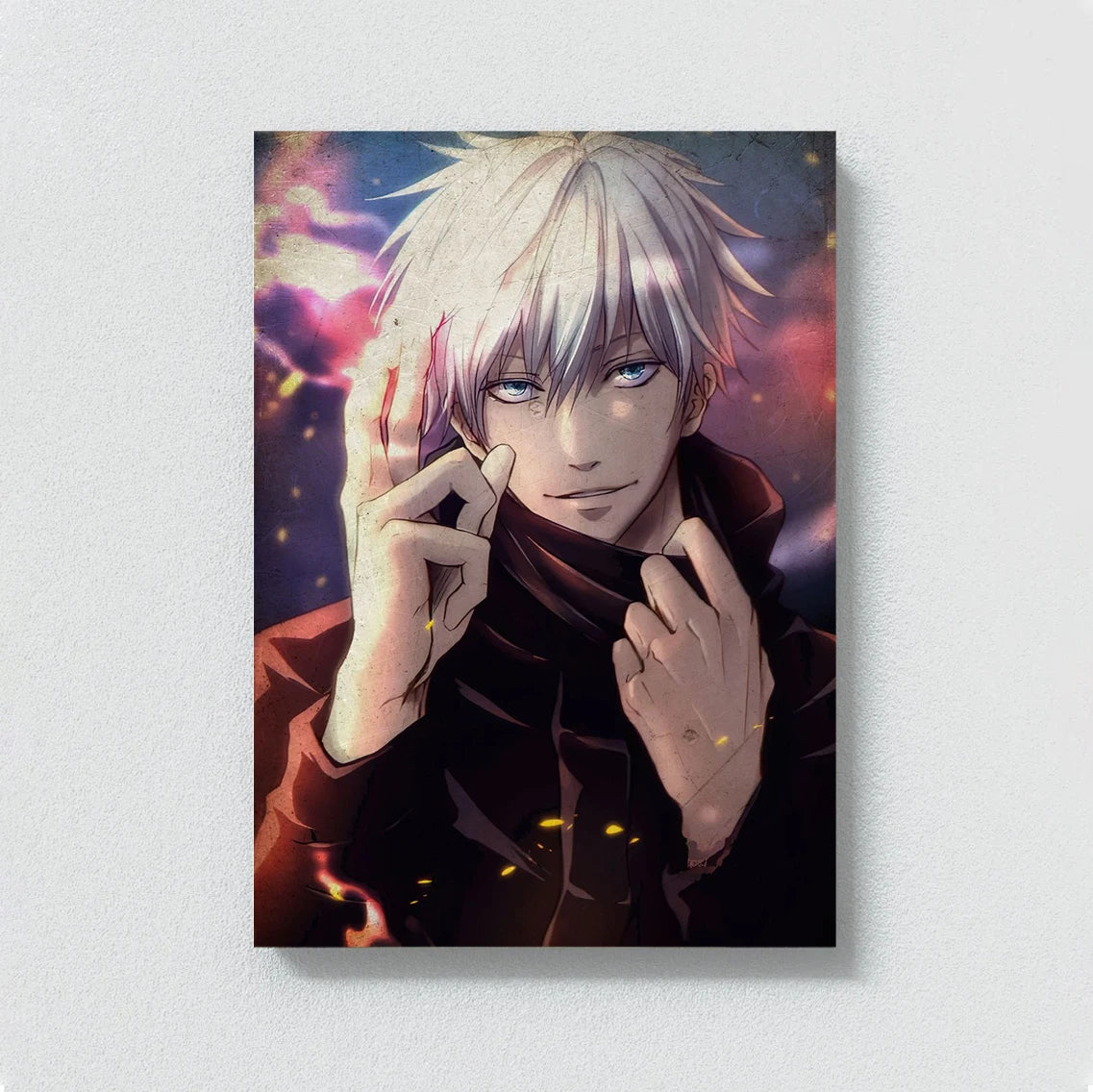 NULL Unframed Canvas Medium Watercolor Japanese Anime Jujutsu Kaisen Prints /Colors-Blue/Black/Multicolor/Purple/White/Red