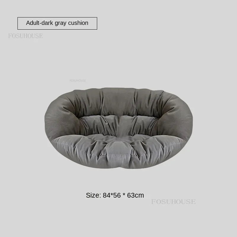 FOSUHOUSE Modern Upholstered Padded Soft Gray Polyester Fabric Cushions Hard Plastic Cute Elephant Four Legs Armchairs/Colors-Gray/Black/Yellow/Brown/Pink/Green/White/Beige/Blue/Multicolor