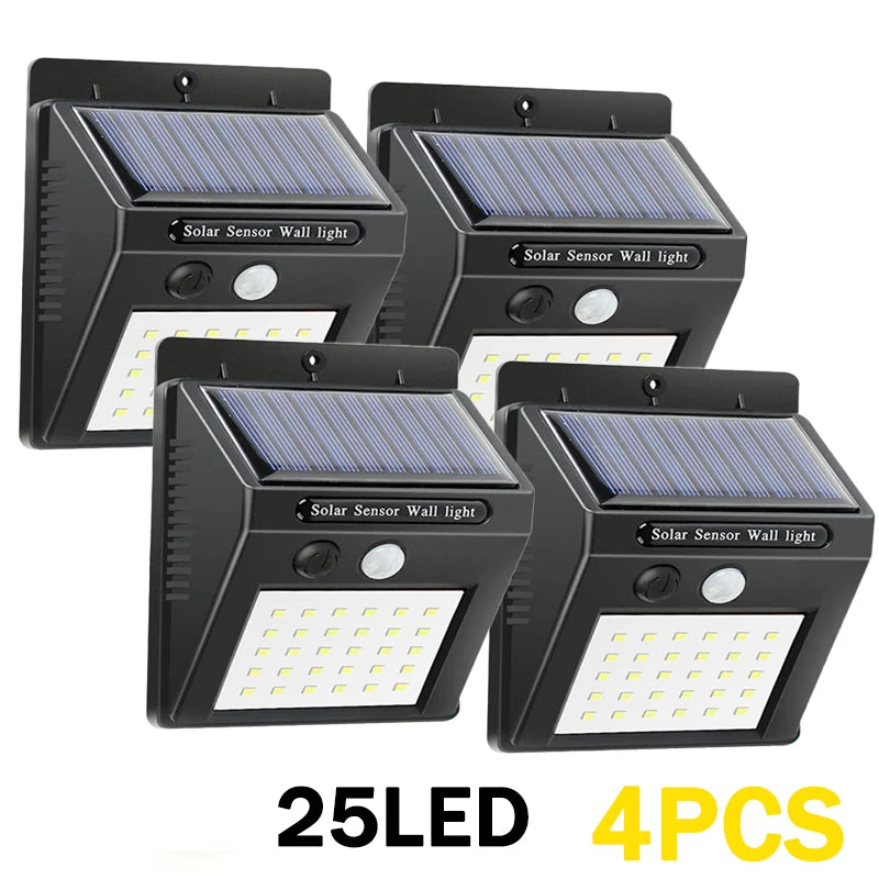 HEINAST Cool White LED Solar-Powered Black Plastic Body Dimmable 3 Light Modes Automatic Start Wireless Human Body Intelligent PIR Motion Sensor Light Waterproof Wall-Mounted Flood-Spot Lights/Colors-Black/White/Gray