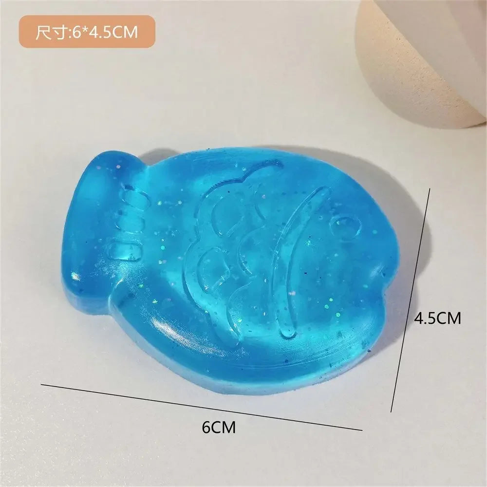 GOOTRADES Squeezable Stretchable Non-Toxic Synthetic TPR Silicone Mini Cute Adorable Animal Cat Paws Pinch Soft Fidget Activity Toys/Colors-Clear/Pink/Gray/White/Blue/Ages: 2-18 Years Old-Adults